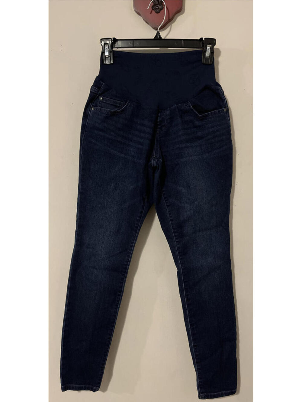 Jessica Simpson Maternity Medium Dark-Wash Blue Stretchy Slim-Fit Jeans! A5879